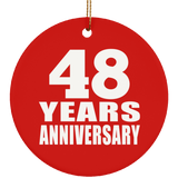 48th Anniversary 48 Years Anniversary - Circle Ornament
