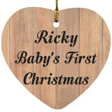 Ricky Baby's First Christmas - Heart Ornament C