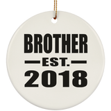 Brother Established EST. 2018 - Circle Ornament