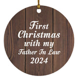 First Christmas With My Father In Law 2024 - Circle Ornament D