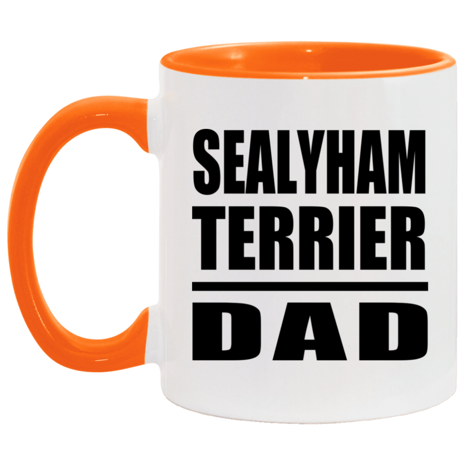 Sealyham Terrier Dad - 11oz Accent Mug Orange