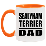 Sealyham Terrier Dad - 11oz Accent Mug Orange