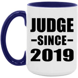 Judge Since 2019 - 15oz Accent Mug Purple