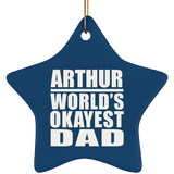 Arthur World's Okayest Dad - Star Ornament
