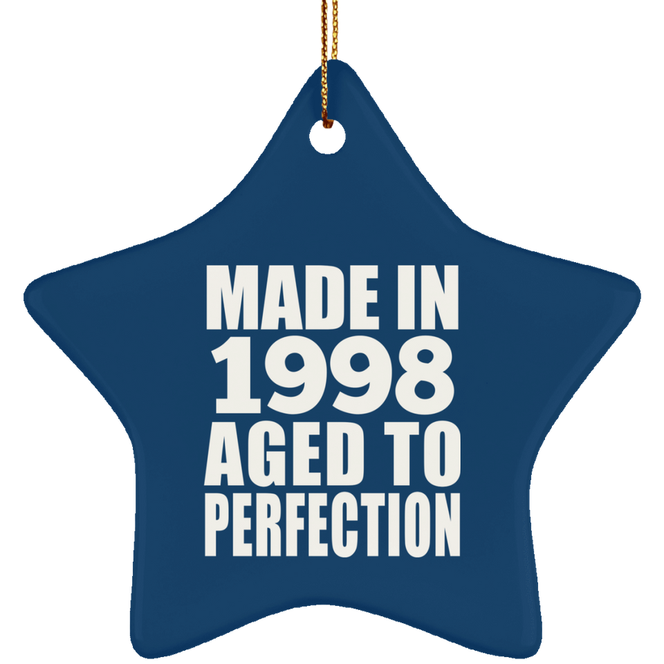 26th Birthday Made In 1998 Aged to Perfection - Star Ornament