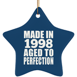 26th Birthday Made In 1998 Aged to Perfection - Star Ornament