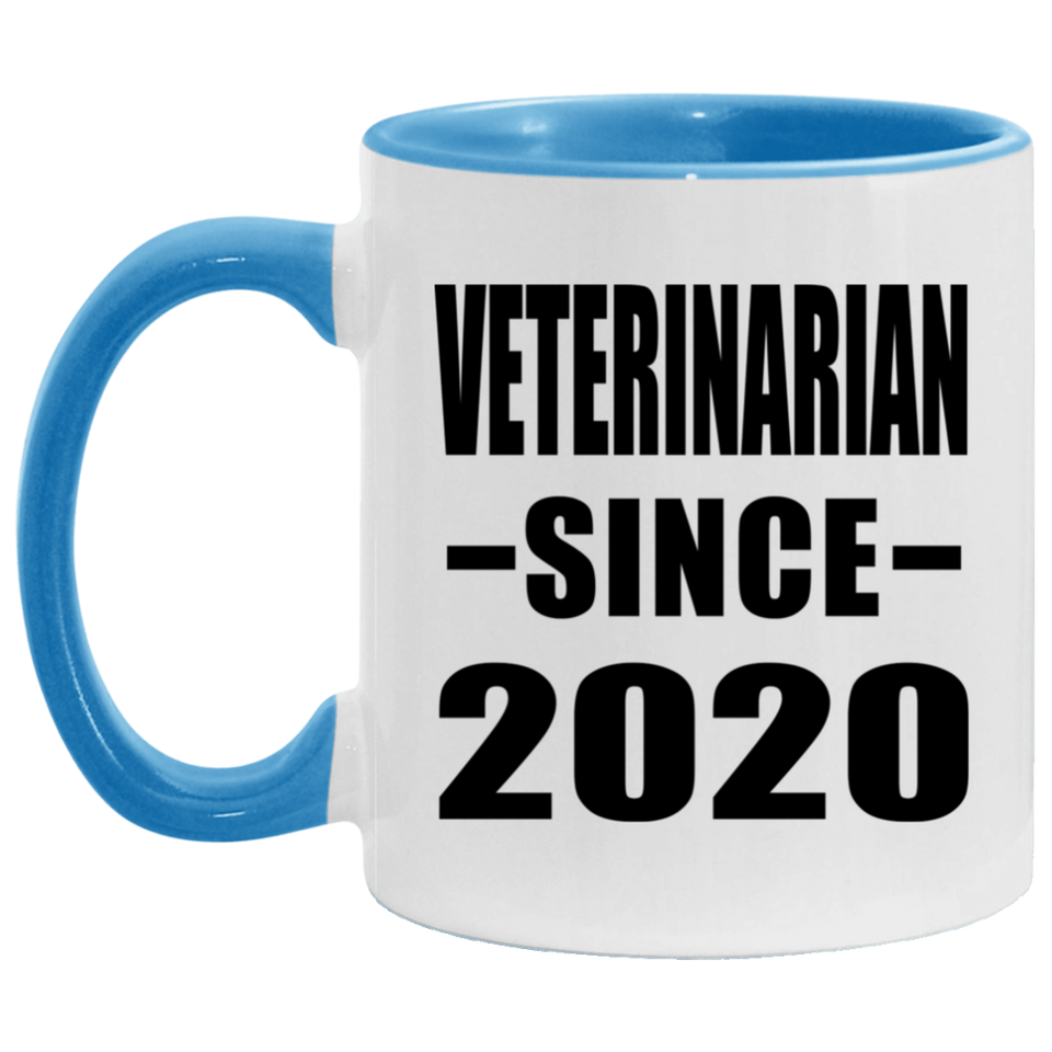 Veterinarian Since 2020 - 11oz Accent Mug Blue