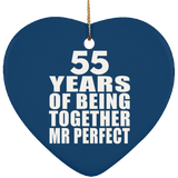 55th Anniversary 55 Years Of Being Mr Perfect - Heart Ornament