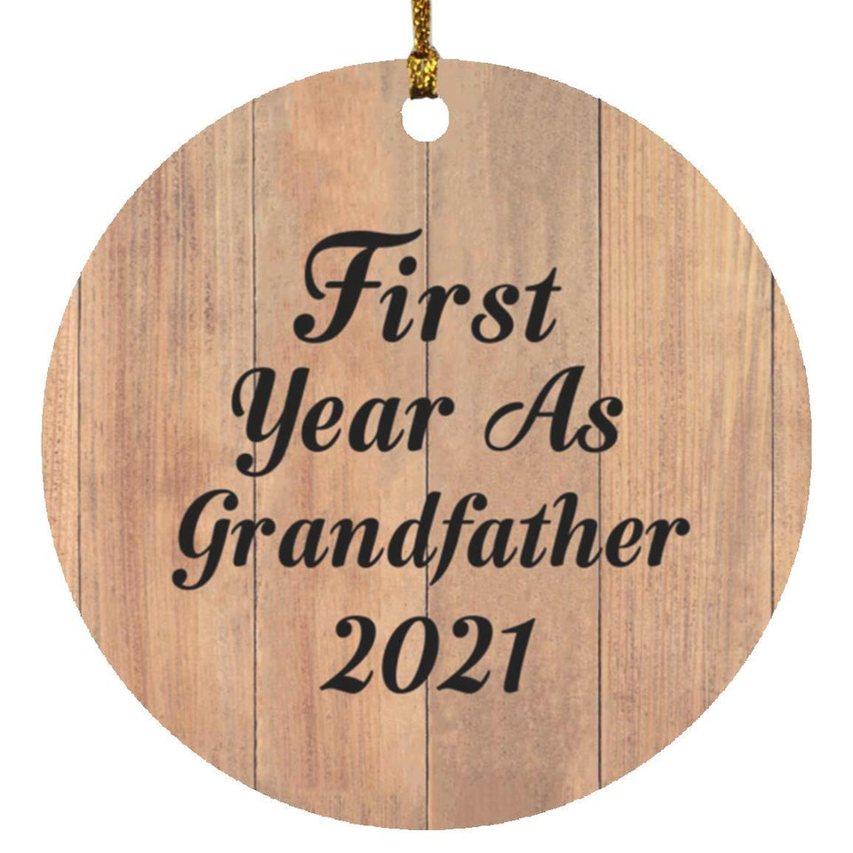 First Year As Grandfather 2021 - Circle Ornament C