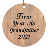 First Year As Grandfather 2021 - Circle Ornament C