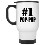 Number One #1 Pop-Pop - White Travel Mug