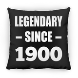 124th Birthday Legendary Since 1900 - Throw Pillow Black