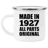 97th Birthday Made in 1927 All Parts Original - 12oz Camping Mug