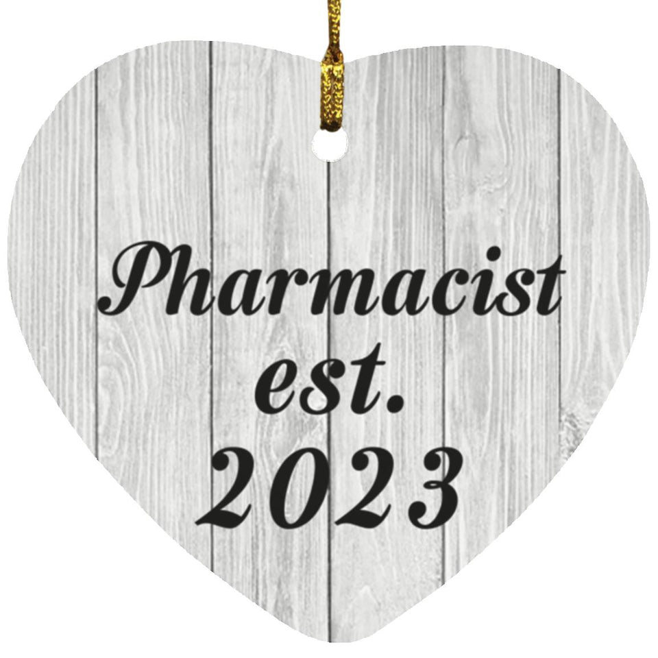 Pharmacist Established Est. 2023 - Heart Ornament F