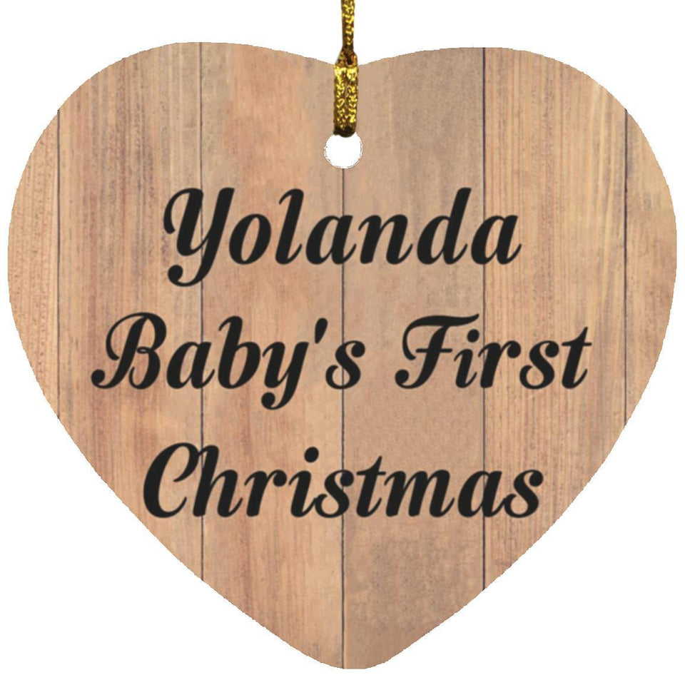Yolanda Baby's First Christmas - Heart Ornament C