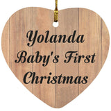 Yolanda Baby's First Christmas - Heart Ornament C