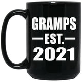 Gramps Established EST. 2021 - 15oz Coffee Mug Black