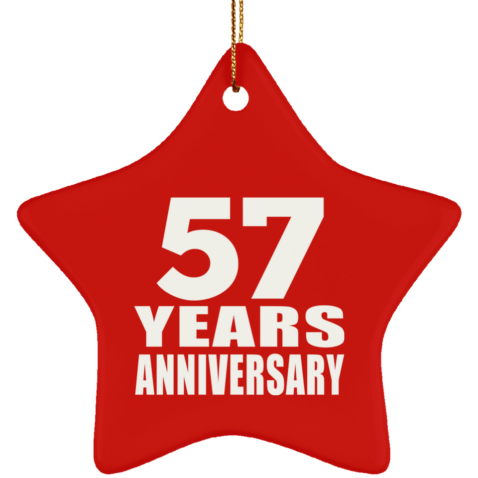 57th Anniversary 57 Years - Star Ornament
