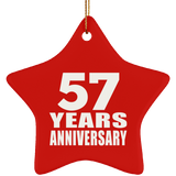 57th Anniversary 57 Years - Star Ornament