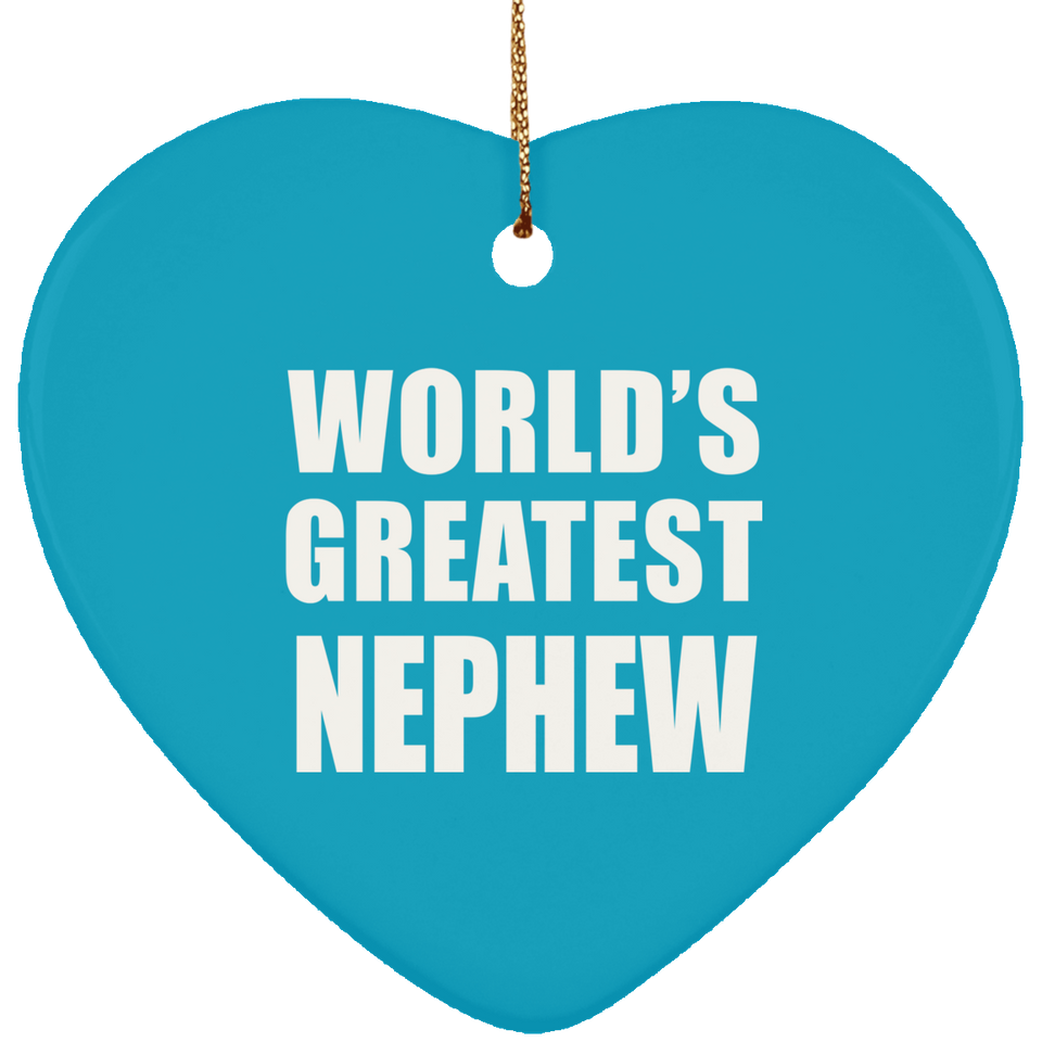 World's Greatest Nephew - Heart Ornament