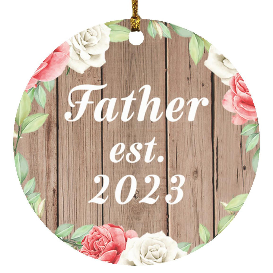 Father Established Est. 2023 - Circle Ornament B