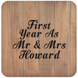 First Year As Mr & Mrs Howard - Drink Coaster C