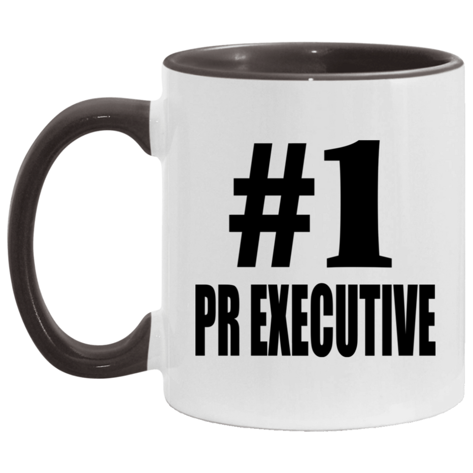 Number One #1 Pr Executive - 11oz Accent Mug Black