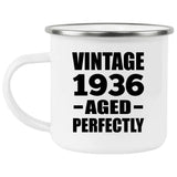 88th Birthday Vintage 1936 Aged Perfectly - 12oz Camping Mug