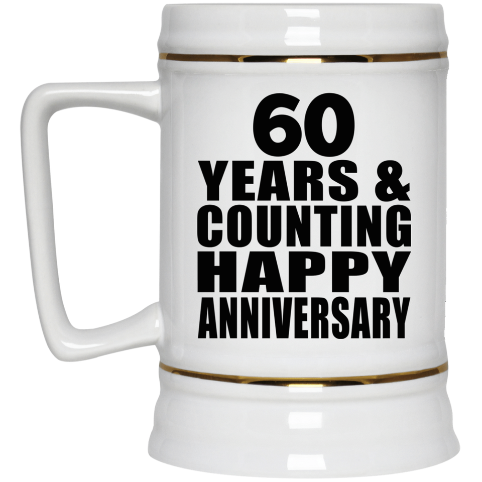 Happy 60th Anniversary 60 Years & Counting - Beer Stein