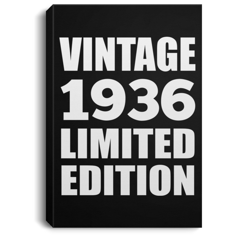 88th Birthday Vintage 1936 Limited Edition - Canvas Portrait