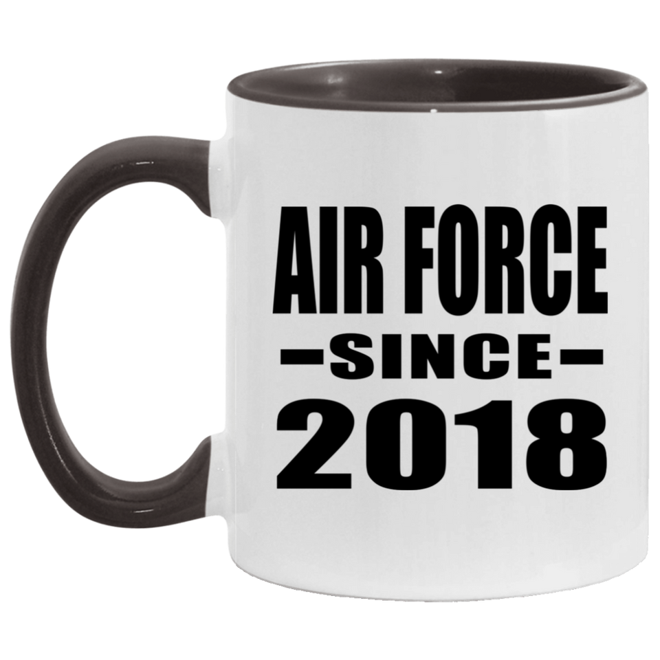 Air Force Since 2018 - 11oz Accent Mug Black