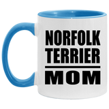 Norfolk Terrier Mom - 11oz Accent Mug Blue