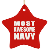 Most Awesome Navy - Star Ornament