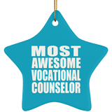 Most Awesome Vocational Counselor - Star Ornament