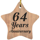 64th Anniversary 64 Years Anniversary - Star Ornament C