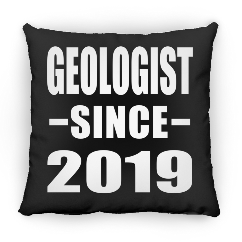Geologist Since 2019 - Throw Pillow Black