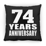 74th Anniversary 74 Years - Throw Pillow Black