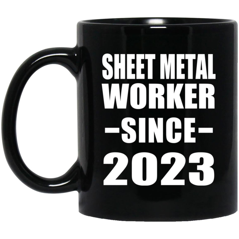 Sheet Metal Worker Since 2023 - 11oz Coffee Mug Black