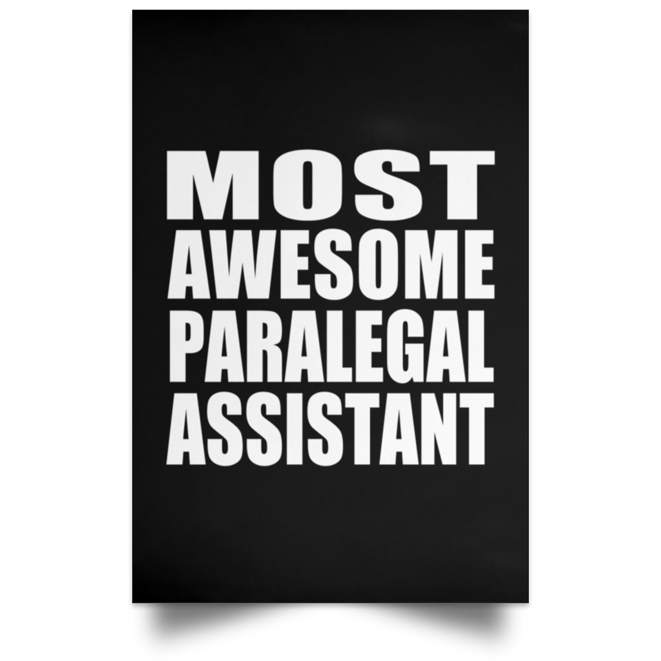 Most Awesome Paralegal Assistant - Poster Portrait