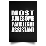 Most Awesome Paralegal Assistant - Poster Portrait