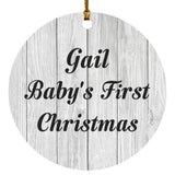 Gail Baby's First Christmas - Circle Ornament F