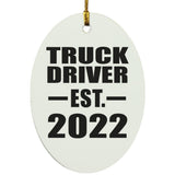 Truck Driver Established EST. 2022 - Oval Ornament