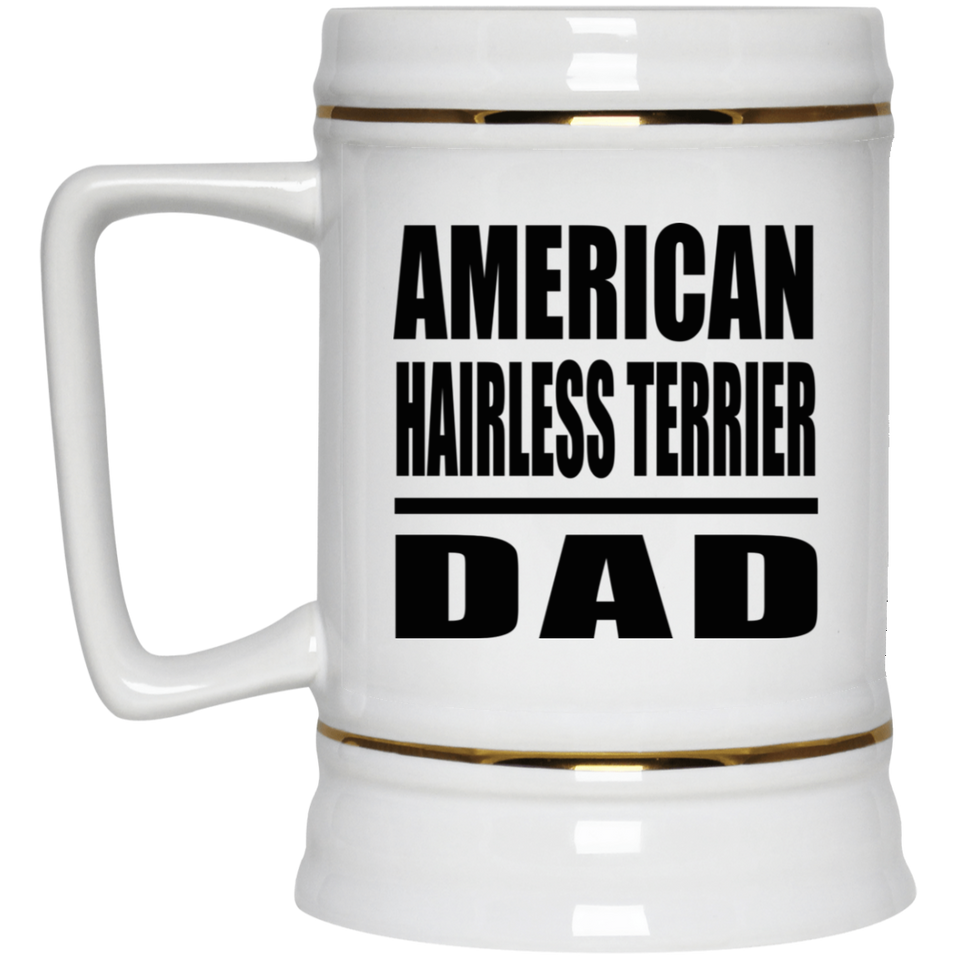 American Hairless Terrier Dad - Beer Stein