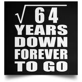 8th Anniversary Square Root of 64 Years Down Forever To Go - Poster Square