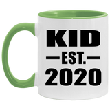 Kid Established EST. 2020 - 11oz Accent Mug Green