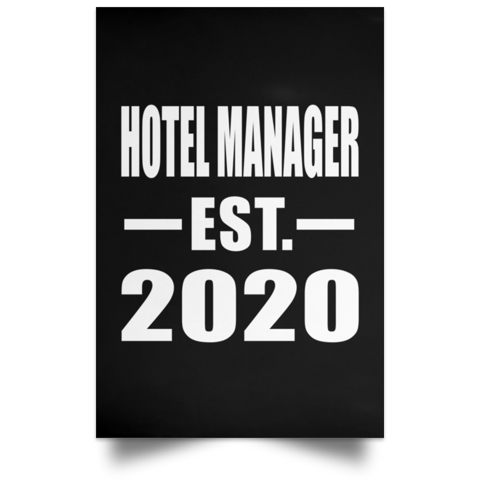 Hotel Manager Established EST. 2020 - Poster Portrait