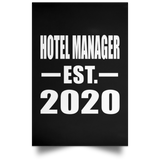 Hotel Manager Established EST. 2020 - Poster Portrait