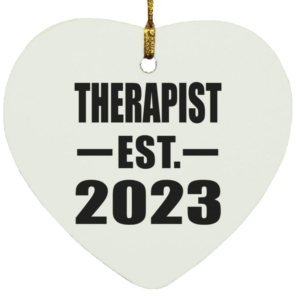 Therapist Established EST. 2023 - Heart Ornament