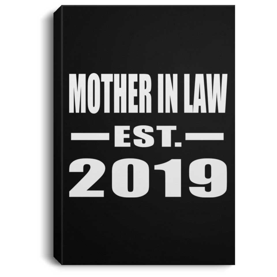 Mother In Law Established EST. 2019 - Canvas Portrait