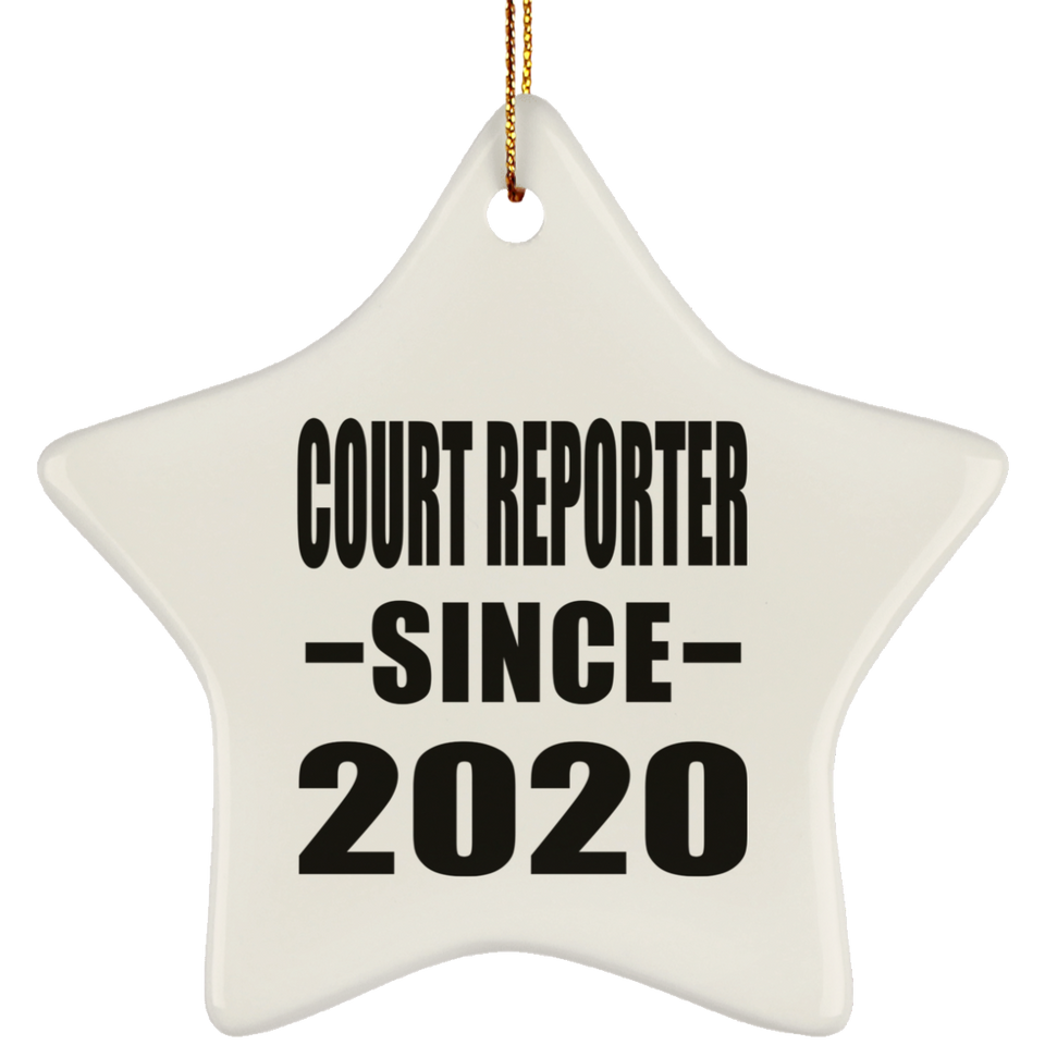 Court Reporter Since 2020 - Star Ornament
